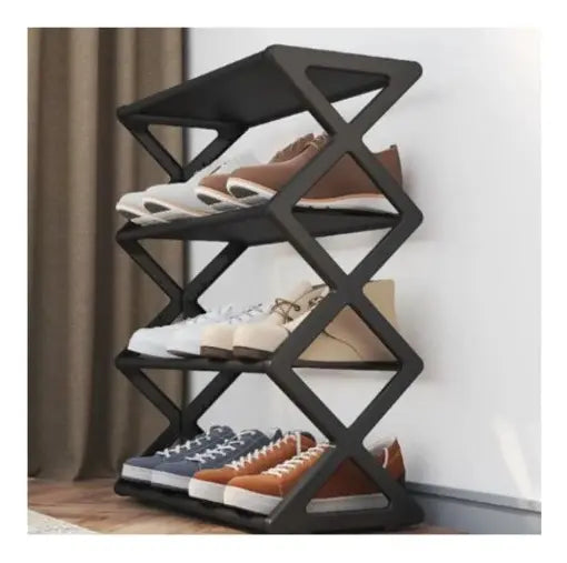Zapatera Organizadora de 4 Niveles Multiuso – Color Negro