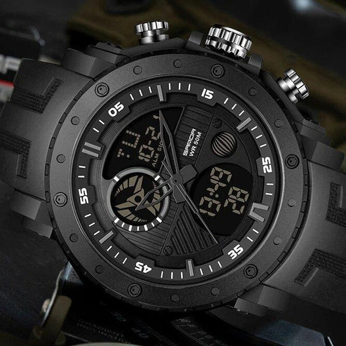 SANDA GUERRILLA NEGRO 6012 – Reloj Deportivo, Robusto y Multifuncional
