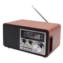 Radio Retro de Madera con Bluetooth – Estilo Clásico y Sonido de Calidad